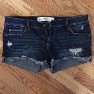 Abercrombie & Fitch dark denim jean shorts